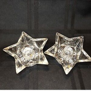 Glass Star Shaped Candle Holders